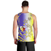 Campione d’Italia Men Tank Top with Yellow Purple Star Design and Town Crest - Wonder Print Shop