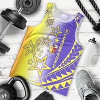Campione d’Italia Men Tank Top with Yellow Purple Star Design and Town Crest - Wonder Print Shop