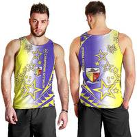 Campione d’Italia Men Tank Top with Yellow Purple Star Design and Town Crest - Wonder Print Shop