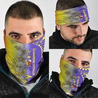 Campione d’Italia Neck Gaiter with Yellow Purple Star Design and Town Crest - Wonder Print Shop
