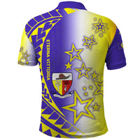 Campione d’Italia Polo Shirt with Yellow Purple Star Design and Town Crest - Wonder Print Shop