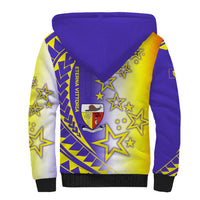Campione d’Italia Sherpa Hoodie with Yellow Purple Star Design and Town Crest - Wonder Print Shop