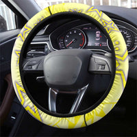 Campione d’Italia Steering Wheel Cover with Yellow Purple Star Design and Town Crest - Wonder Print Shop