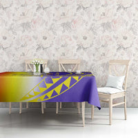 Campione d’Italia Tablecloth with Yellow Purple Star Design and Town Crest - Wonder Print Shop
