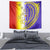 Campione d’Italia Tapestry with Yellow Purple Star Design and Town Crest - Wonder Print Shop