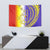 Campione d’Italia Tapestry with Yellow Purple Star Design and Town Crest - Wonder Print Shop