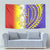 Campione d’Italia Tapestry with Yellow Purple Star Design and Town Crest - Wonder Print Shop