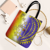 Campione d’Italia Tote Bag with Yellow Purple Star Design and Town Crest - Wonder Print Shop
