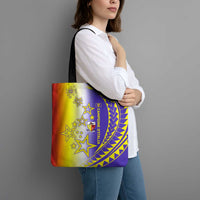 Campione d’Italia Tote Bag with Yellow Purple Star Design and Town Crest - Wonder Print Shop