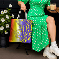 Campione d’Italia Tote Bag with Yellow Purple Star Design and Town Crest - Wonder Print Shop