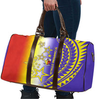 Campione d’Italia Travel Bag with Yellow Purple Star Design and Town Crest - Wonder Print Shop