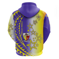 Campione d’Italia Zip Hoodie with Yellow Purple Star Design and Town Crest - Wonder Print Shop