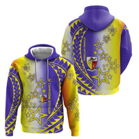 Campione d’Italia Zip Hoodie with Yellow Purple Star Design and Town Crest - Wonder Print Shop