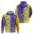 Campione d’Italia Zip Hoodie with Yellow Purple Star Design and Town Crest - Wonder Print Shop