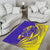 Campione d’Italia Area Rug with Yellow Horse Graphic and Purple Flame Crest - Wonder Print Shop