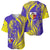 Campione d’Italia Baseball Jersey with Yellow Horse Graphic and Purple Flame Crest - Wonder Print Shop