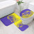 Campione d’Italia Bathroom Set with Yellow Horse Graphic and Purple Flame Crest - Wonder Print Shop