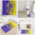 Campione d’Italia Bathroom Set with Yellow Horse Graphic and Purple Flame Crest - Wonder Print Shop