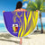 Campione d’Italia Beach Blanket with Yellow Horse Graphic and Purple Flame Crest - Wonder Print Shop