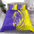 Campione d’Italia Bedding Set with Yellow Horse Graphic and Purple Flame Crest - Wonder Print Shop