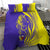 Campione d’Italia Bedding Set with Yellow Horse Graphic and Purple Flame Crest - Wonder Print Shop