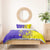 Campione d’Italia Bedding Set with Yellow Horse Graphic and Purple Flame Crest - Wonder Print Shop