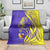 Campione d’Italia Blanket with Yellow Horse Graphic and Purple Flame Crest - Wonder Print Shop