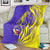 Campione d’Italia Blanket with Yellow Horse Graphic and Purple Flame Crest - Wonder Print Shop