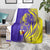 Campione d’Italia Blanket with Yellow Horse Graphic and Purple Flame Crest - Wonder Print Shop
