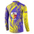 Campione d’Italia Button Sweatshirt with Yellow Horse Graphic and Purple Flame Crest - Wonder Print Shop