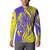 Campione d’Italia Button Sweatshirt with Yellow Horse Graphic and Purple Flame Crest - Wonder Print Shop