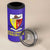 Campione d’Italia 4 in 1 Can Cooler Tumbler with Yellow Horse Graphic and Purple Flame Crest - Wonder Print Shop