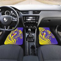Campione d’Italia Car Mats with Yellow Horse Graphic and Purple Flame Crest - Wonder Print Shop