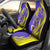 Campione d’Italia Car Seat Cover with Yellow Horse Graphic and Purple Flame Crest - Wonder Print Shop