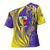 Campione d’Italia Cross Shoulder Shirt with Yellow Horse Graphic and Purple Flame Crest - Wonder Print Shop