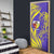 Campione d’Italia Door Cover with Yellow Horse Graphic and Purple Flame Crest - Wonder Print Shop