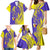 Campione d’Italia Family Matching Mermaid Dress and Hawaiian Shirt with Yellow Horse Graphic and Purple Flame Crest - Wonder Print Shop