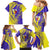 Campione d’Italia Family Matching Mermaid Dress and Hawaiian Shirt with Yellow Horse Graphic and Purple Flame Crest - Wonder Print Shop