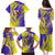 Campione d’Italia Family Matching Puletasi and Hawaiian Shirt with Yellow Horse Graphic and Purple Flame Crest - Wonder Print Shop