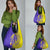 Campione d’Italia Grocery Bag with Yellow Horse Graphic and Purple Flame Crest - Wonder Print Shop
