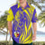 Campione d’Italia Hawaiian Shirt with Yellow Horse Graphic and Purple Flame Crest - Wonder Print Shop
