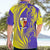 Campione d’Italia Hawaiian Shirt with Yellow Horse Graphic and Purple Flame Crest - Wonder Print Shop