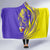 Campione d’Italia Hooded Blanket with Yellow Horse Graphic and Purple Flame Crest - Wonder Print Shop