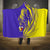 Campione d’Italia Hooded Blanket with Yellow Horse Graphic and Purple Flame Crest - Wonder Print Shop