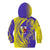 Campione d’Italia Kid Hoodie with Yellow Horse Graphic and Purple Flame Crest - Wonder Print Shop