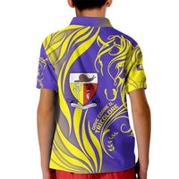 Campione d’Italia Kid Polo Shirt with Yellow Horse Graphic and Purple Flame Crest - Wonder Print Shop