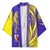 Campione d’Italia Kimono with Yellow Horse Graphic and Purple Flame Crest - Wonder Print Shop