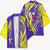 Campione d’Italia Kimono with Yellow Horse Graphic and Purple Flame Crest - Wonder Print Shop