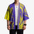 Campione d’Italia Kimono with Yellow Horse Graphic and Purple Flame Crest - Wonder Print Shop