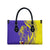 Campione d’Italia Leather Bag with Yellow Horse Graphic and Purple Flame Crest - Wonder Print Shop